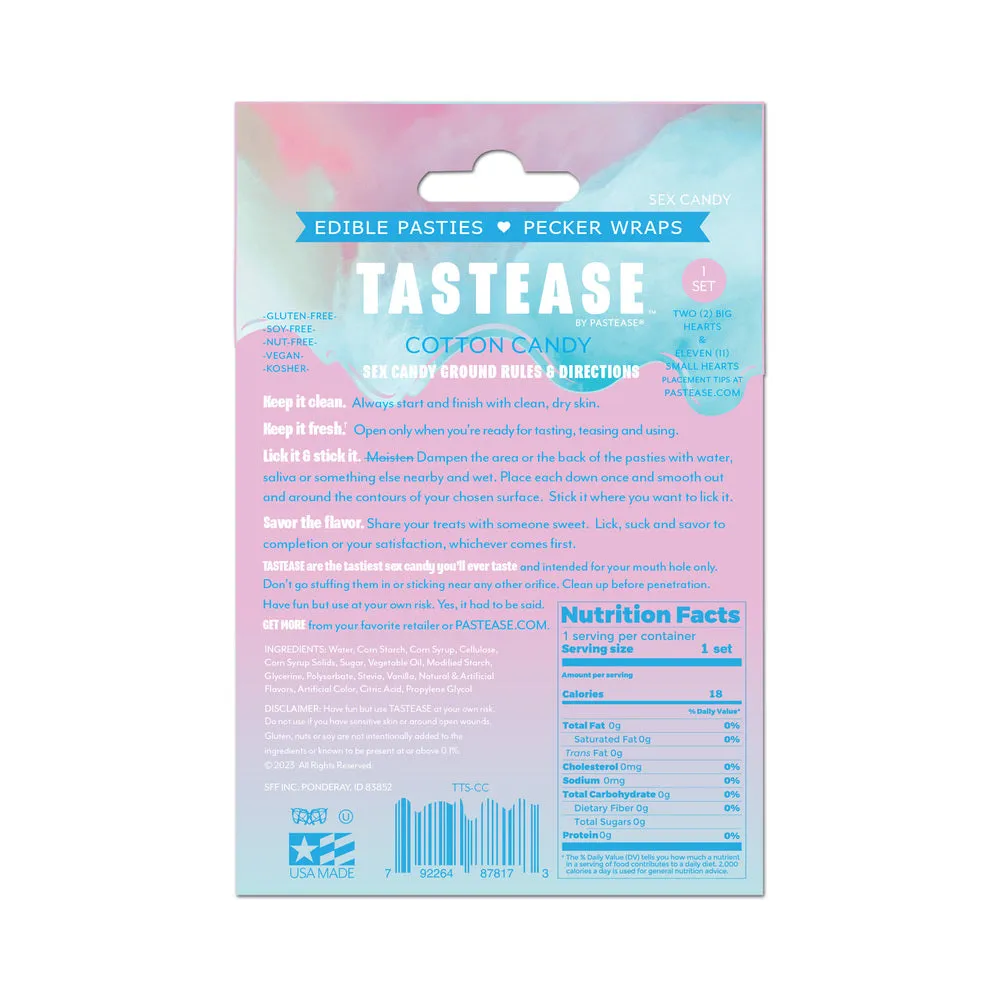 Tastease By Pastease Cotton Candy Edible Pasties & Pecker Wraps