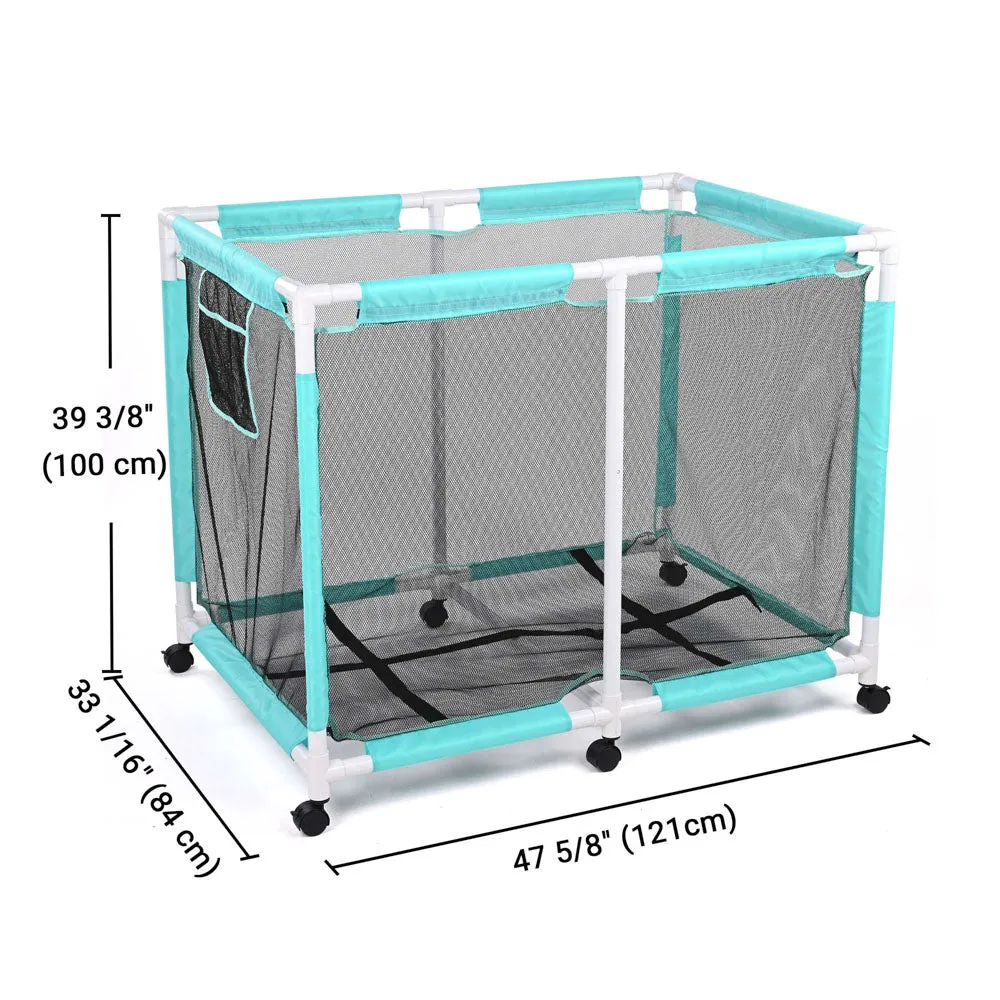TheLAShop Pool Float Storage Mesh Toy Raft Bin Thick Frame 48x33x39
