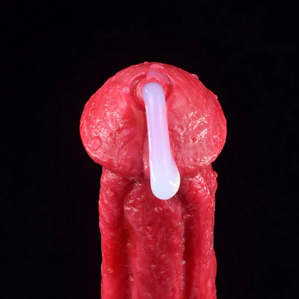 Thick Horse Squirting Dildo with Suction Cup Long Beast Double Head