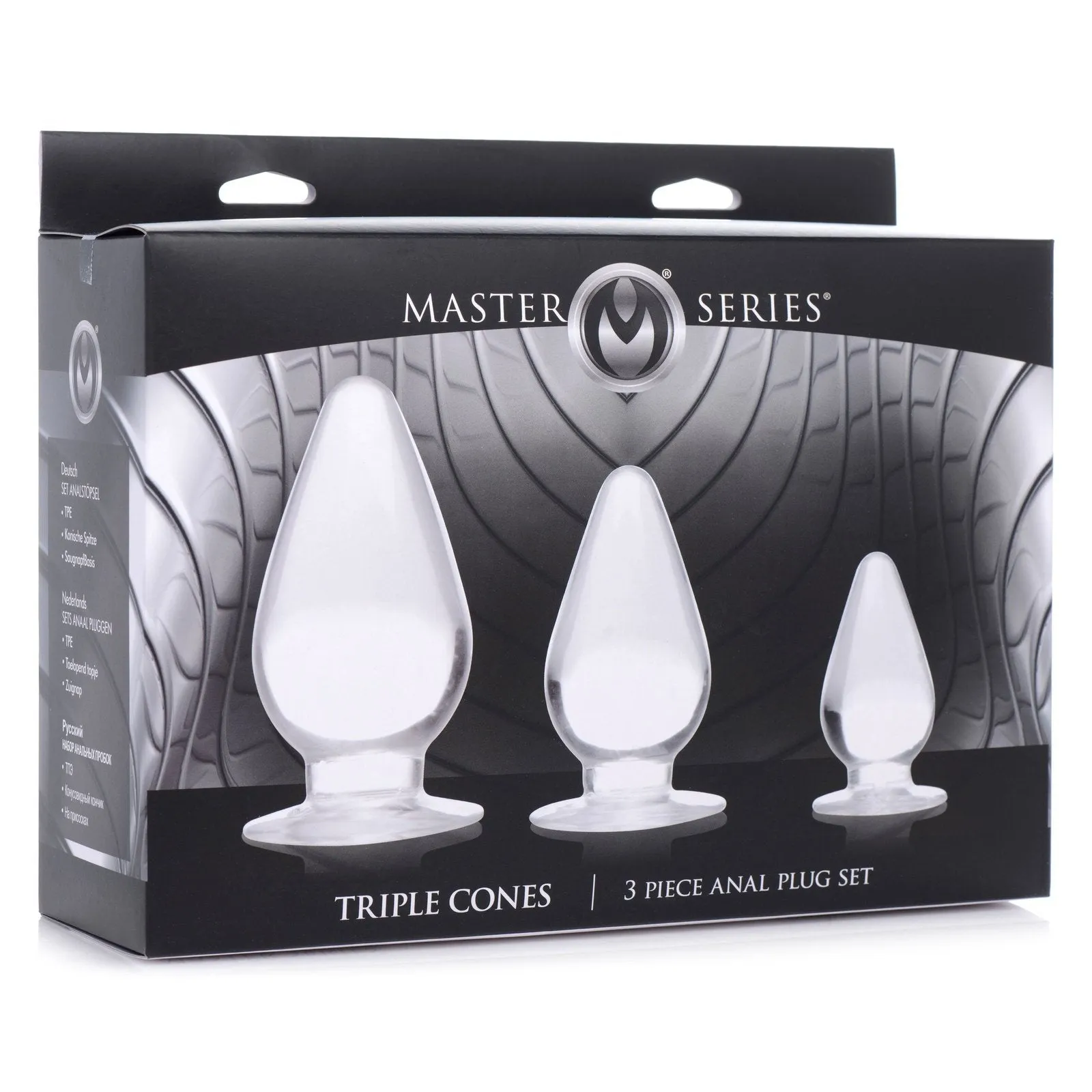 Triple Cones 3 Piece Anal Plug Set