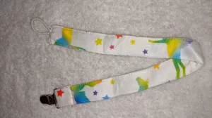 Unicorn Fabric Pacifier Clips