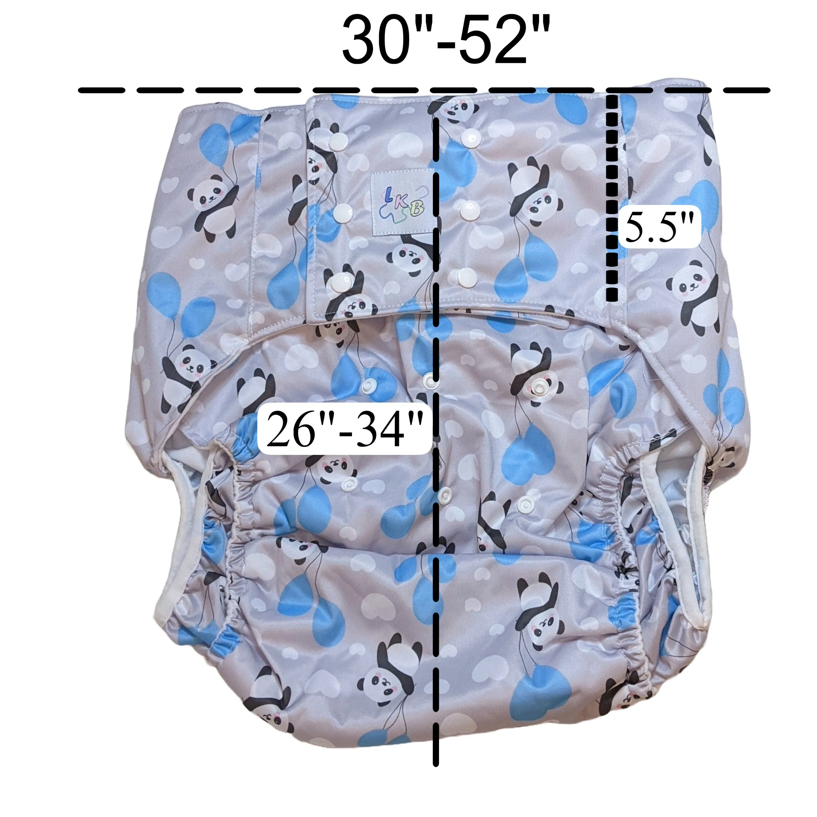 Up in the Air Panda Pocket Diaper