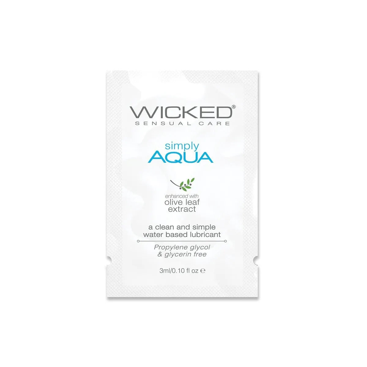 Wicked - Simply Aqua Water Based Lubricant Sachet 3ml