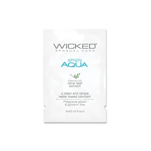 Wicked - Simply Aqua Water Based Lubricant Sachet 3ml