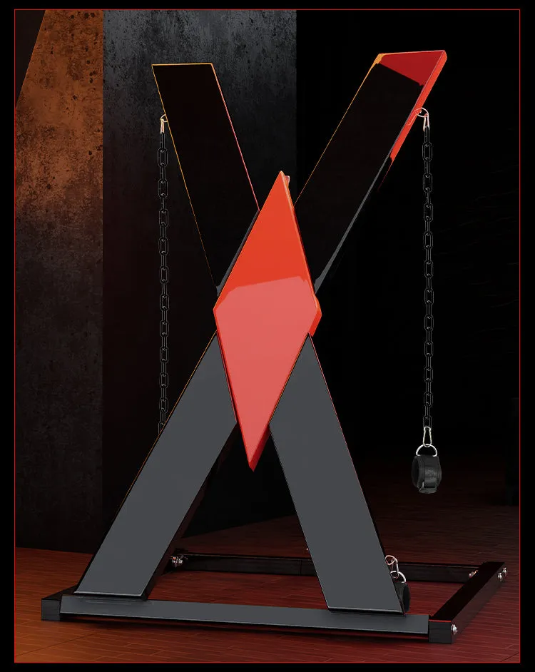 X-Shaped Bondage Stand | Wrist & Ankle Cuffs | Fetish | BDSM